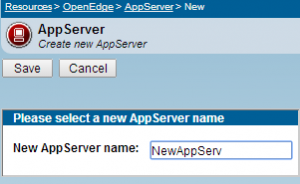 Create new AppServer